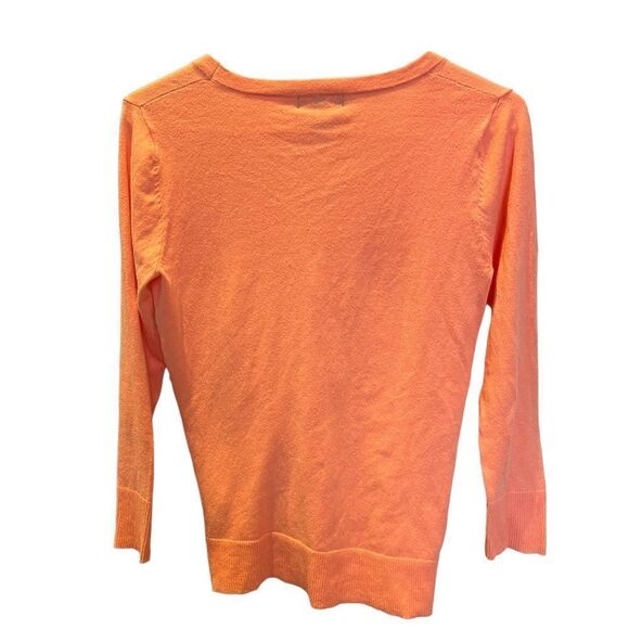 Lands' End Women's Light Cardigan Sweater Peach Medium(10-12) - Picture 2 of 6